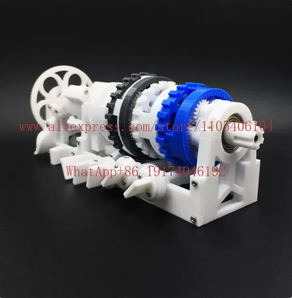 Car 6AT Transmission Planetary Gear Set Model, 6 Forward and Reverse Gears with Multi-disc Clutch, 3D Printed Model