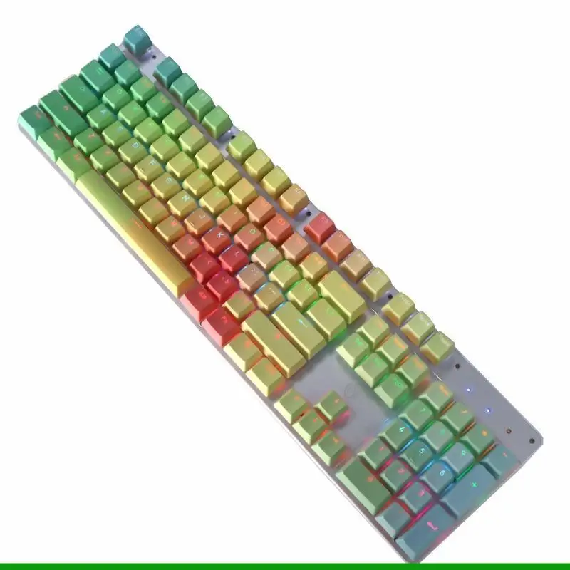 

U55C Колпачки для клавиш из ПБТ Gradient Rainbow 108 с подсветкой для механической клавиатуры Dye Subb