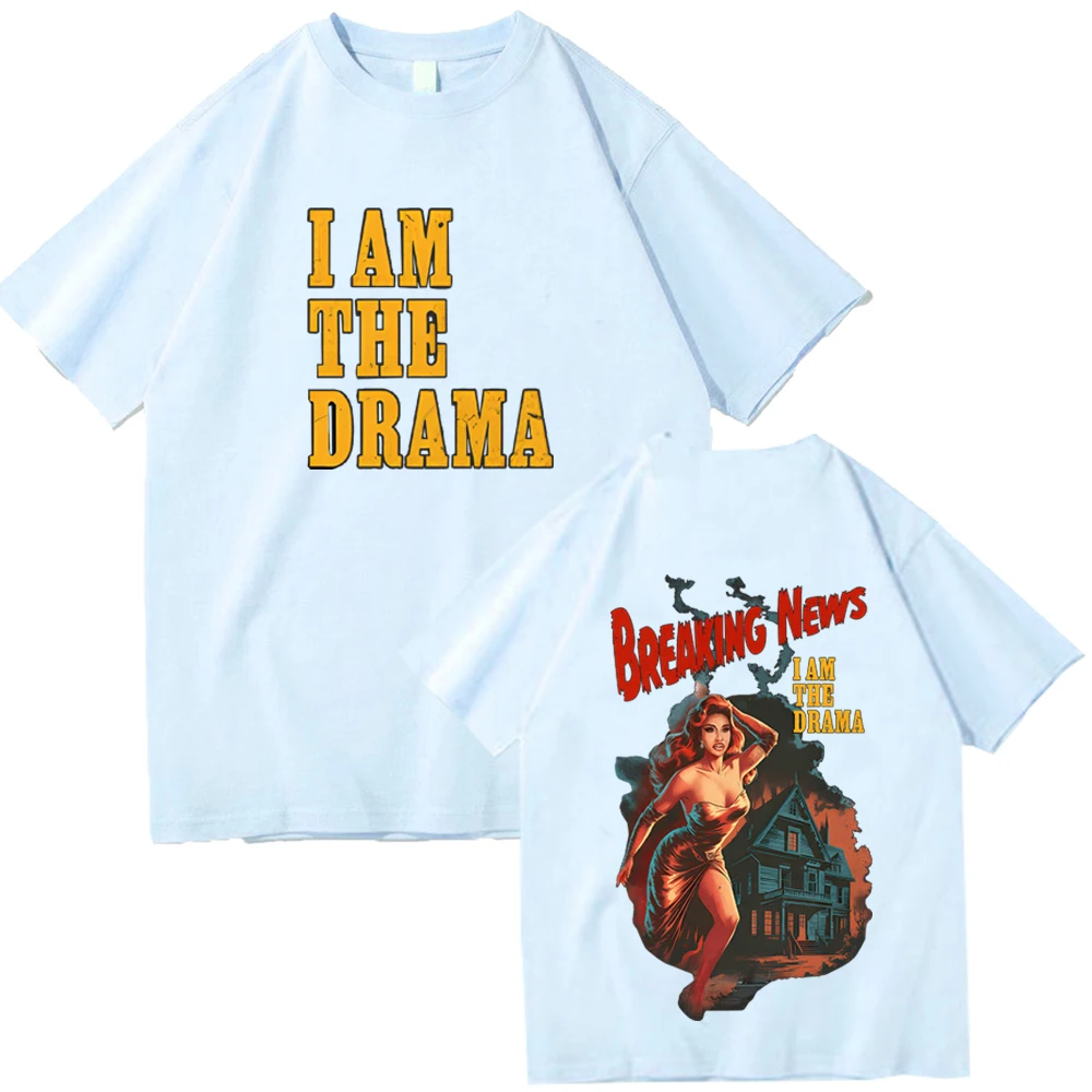 تي شيرت Cardi B AM I THE DRAMA تي شيرت Harajuku برقبة دائرية كاجوال هدية