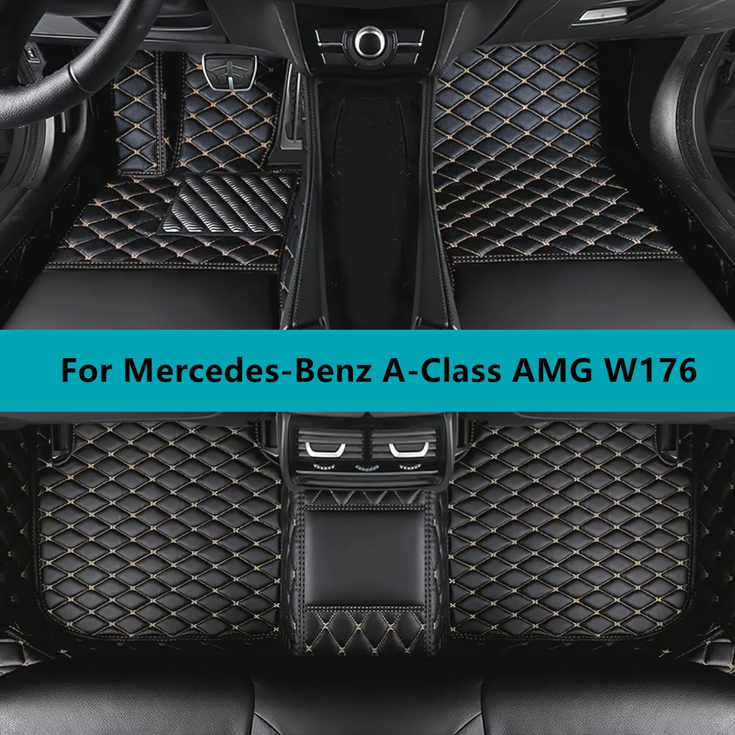

Leather Car Floor Mats For Mercedes-Benz A-Class AMG W176 2013 2014 2015 2016 2017 2018 All Weather Waterproof Car Floor Mats