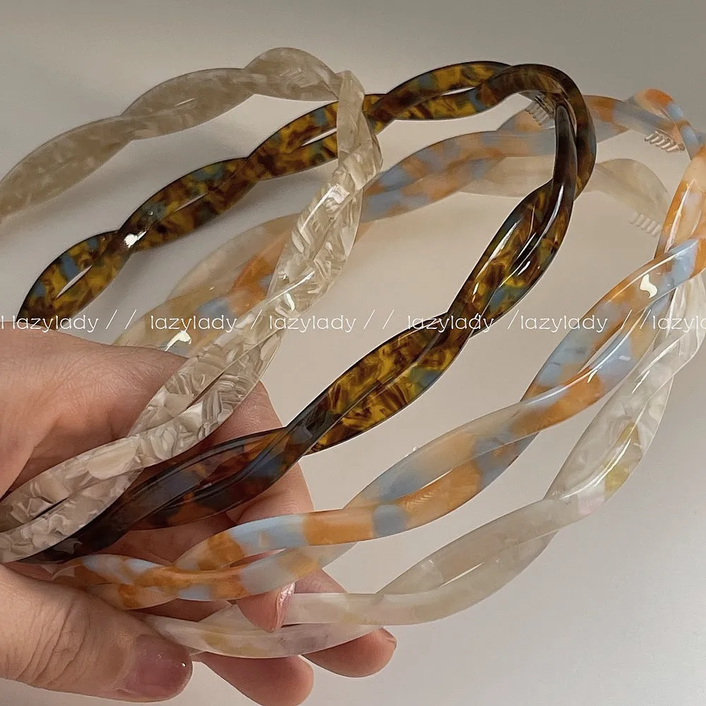 女性用ヒョウ柄アセテートヘッドバンド,ヘアフープ,シュシュ,ヘッドドレス,ヘッドドレス,ハイエンド,クロス,ヒョウドット,新しい,クラシック