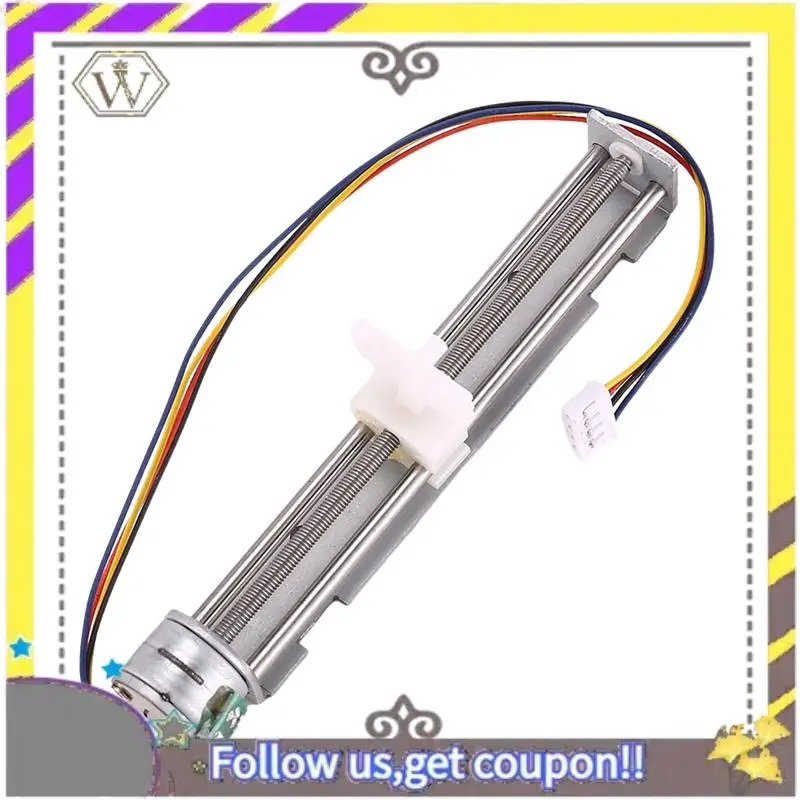 New 12V Stepper Motor Stroke 80Mm With Slider Motor For Diy Small Engraving Machine