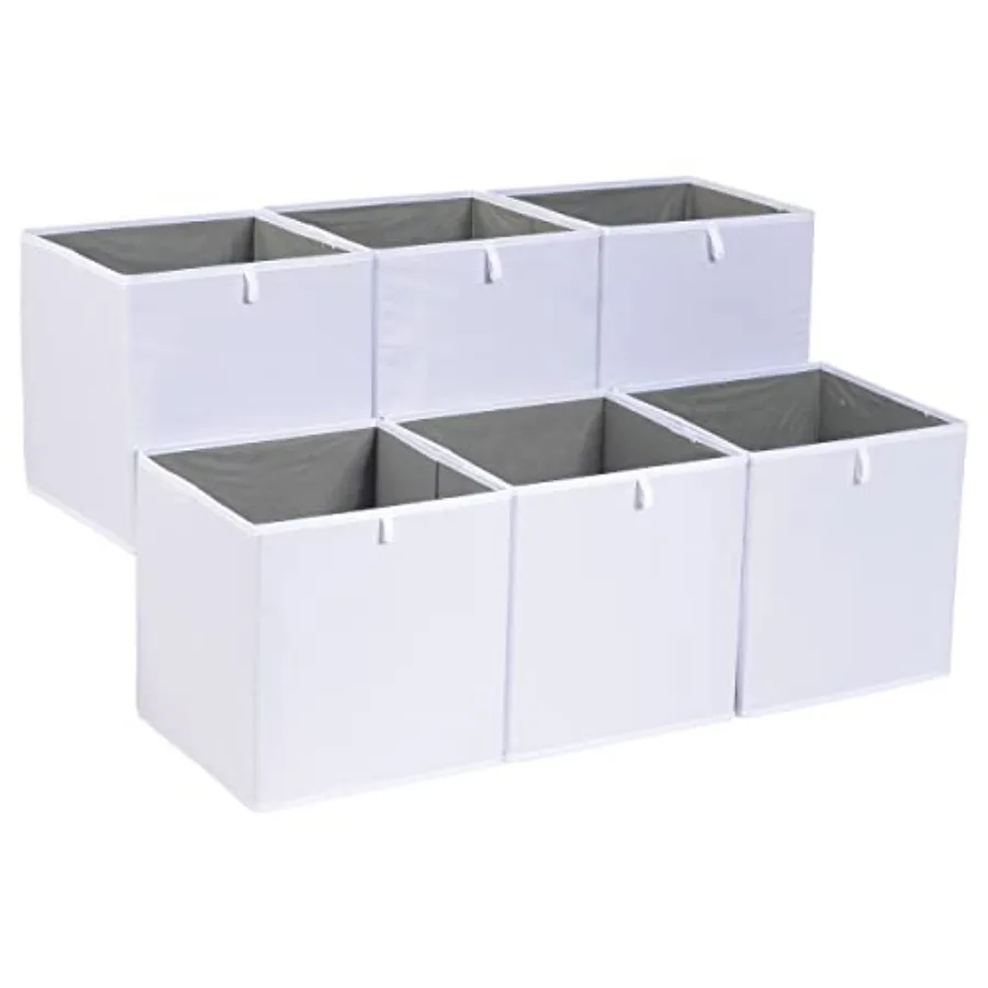 

Collapsible Cube Storage Organizer Bins Closet Organizer Baskets for Shelves Space-Saving 13" x 15" x 13" 6-Pack