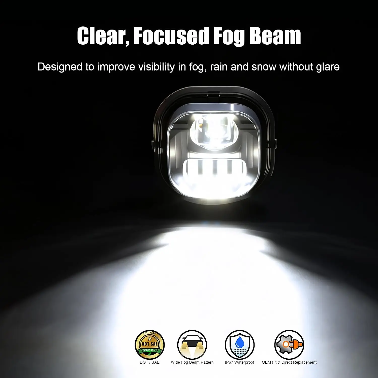 LED Fog Lights For 2005 2006 2007 Ford F250 F350 F450 F550 Super Duty Front Driving Fog Lamp Assembly for 2005 Ford Excursion