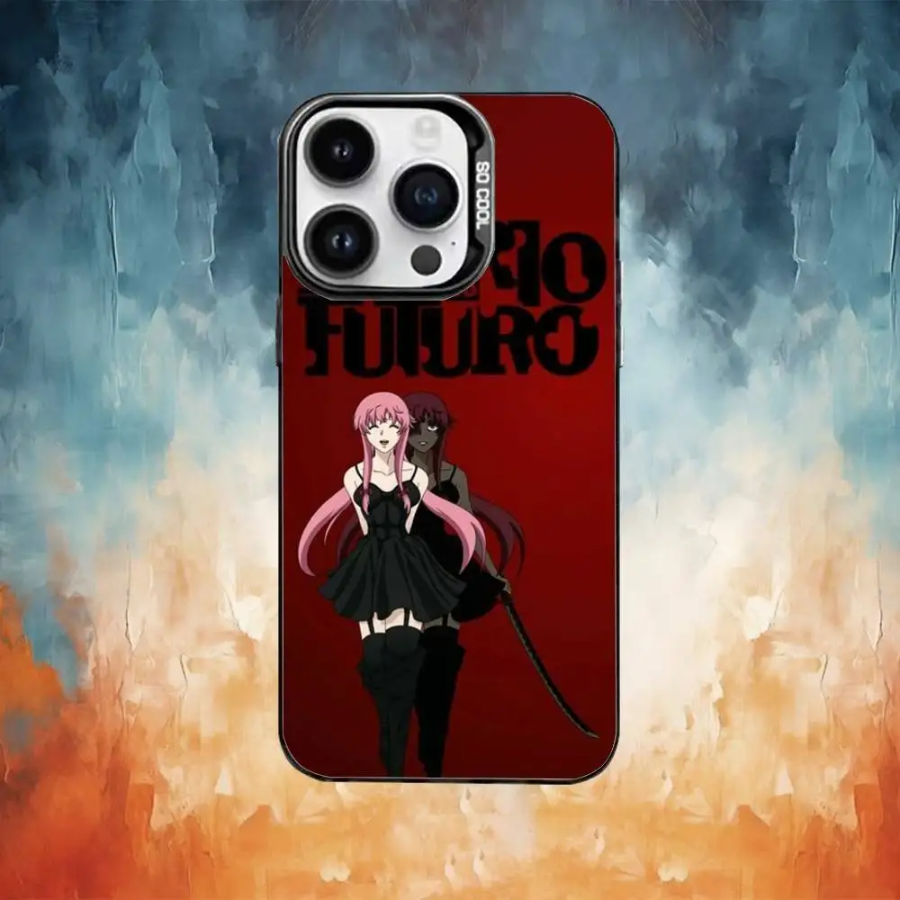 حافظة هاتف M-Mirai Anime Nikki لهاتف iPhone17,16,15,14,13,12,11 Plus، Pro Max غطاء مقاوم للصدمات من الحلوى السوداء غير اللامعة #6