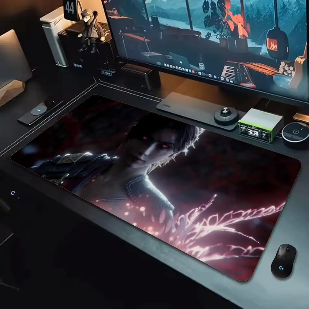 

13-WUCHANG Коврик для мыши с опасными перьями Коврики для клавиатуры, резина Kawai, нескользящий настольный коврик, XXL90x40 см