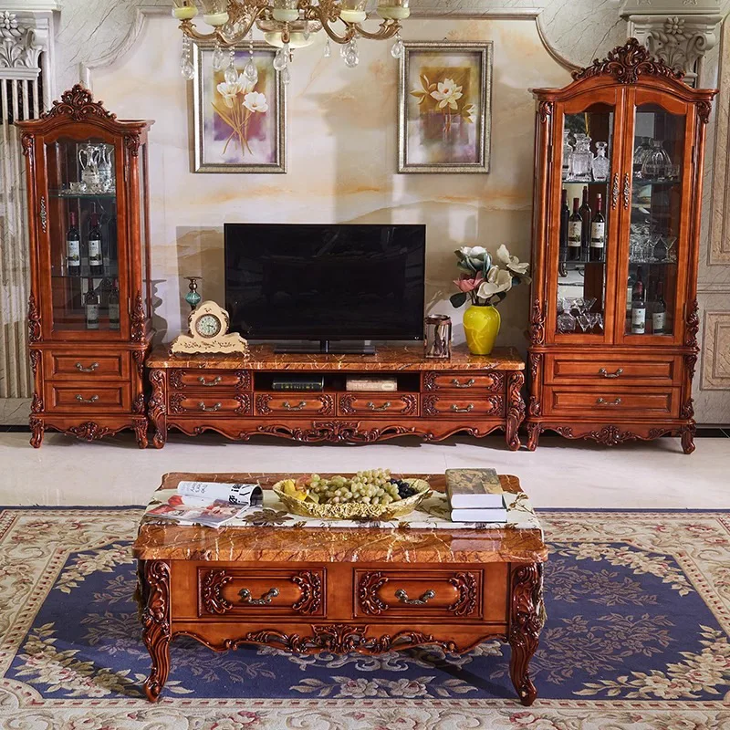 

European solid wood wine cabinet living room glass side cabinet American single and double door cabinet decorative