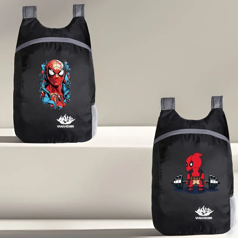 

New spider-man Dead-pool Superhero Backpack Outdoor Mountaineering Folding Bag Leisure Camping Sports Bag Hiking Backpacks 2024