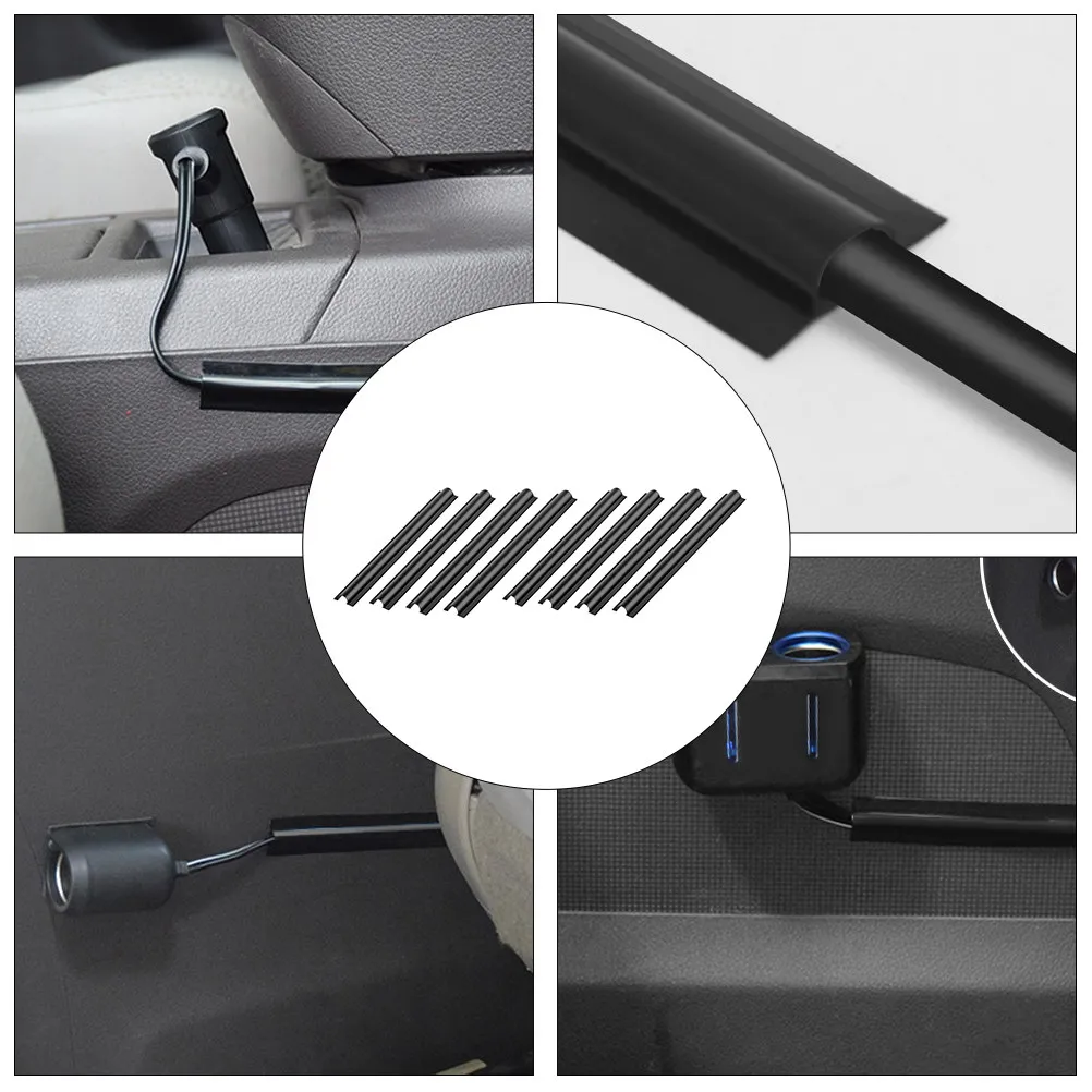 

8Pcs Car Line Sleeve Cable Cover Organizer with Half Round Profile Smooth Peel and Stick PVC Wire Protector for Vehicle