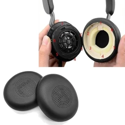 1 Pair Replacement Protein Leather Earpads Ear Pad For Jabra ELITE Evolve 2 40 45H Headphones Ear Cushions Earmuffs Ear Cover