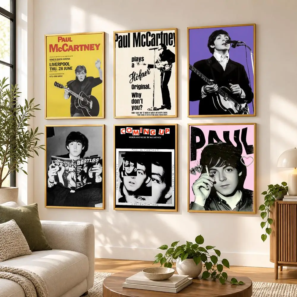 Musician P-Paul M-McCartney Poster HD Art Sticky Wall Waterproof Home Living Room Bedroom Bar Aesthetic Decoration