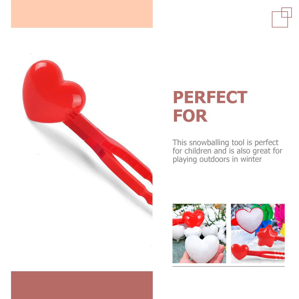 3 Pcs Snowball Clip Children Clips Plaything Winter Playthings Toys Plastic Clamps Tongs Maker Outdoor