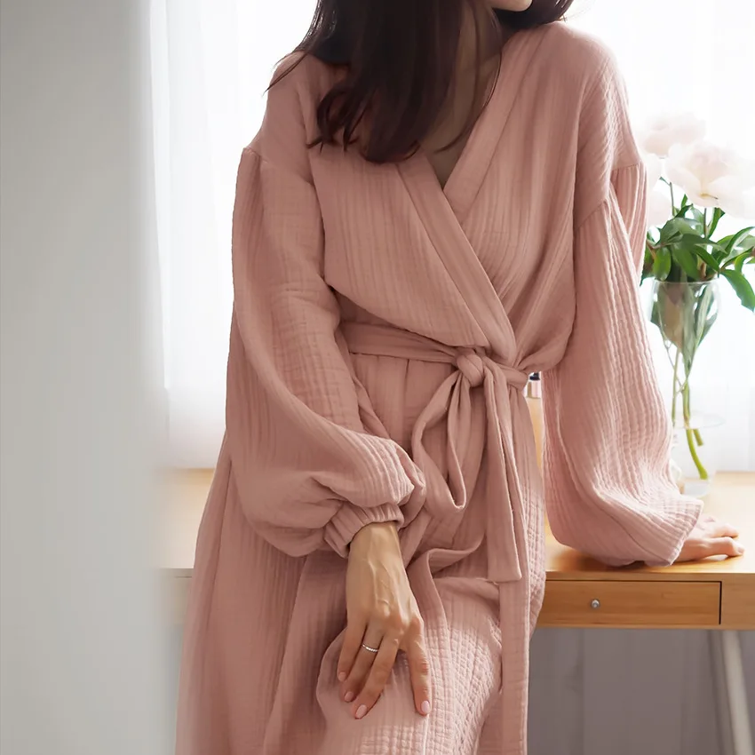 women-gauze-cotton-bath-robe-breathable-long-sleeve-nightgown-morning-gown-loose-loungewear-home-sleepwear
