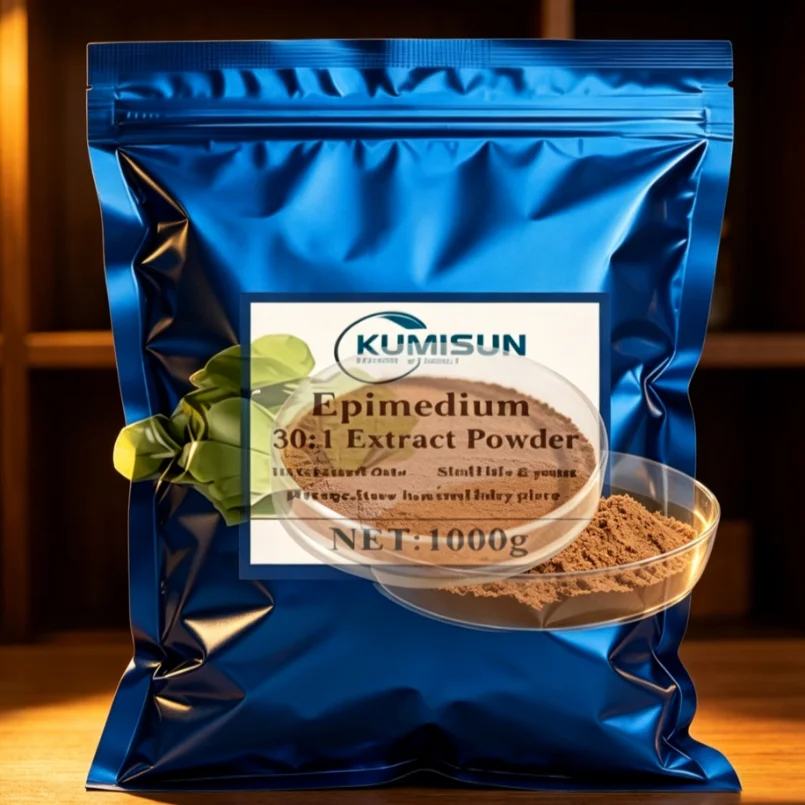 

Global Wholesale Production Raw Material Customized 30:1High Quality Epimedium Extract Powder With Aluminum Foil Bag