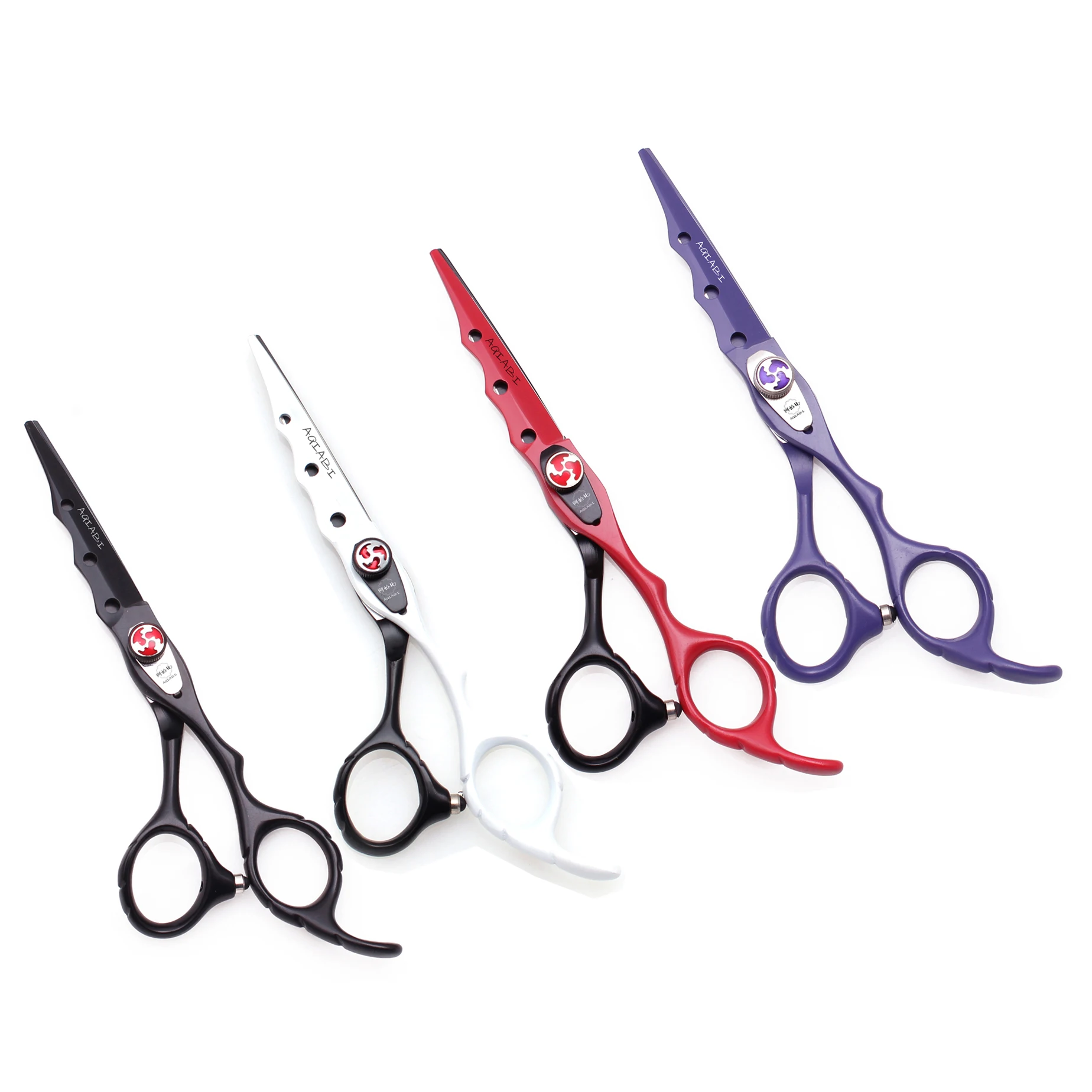 

Hairdressing Scissors AQIABI Japan 440C Black Hair Cutting Shears Thinning Scissors Salon Professional Barber Scissors A1019
