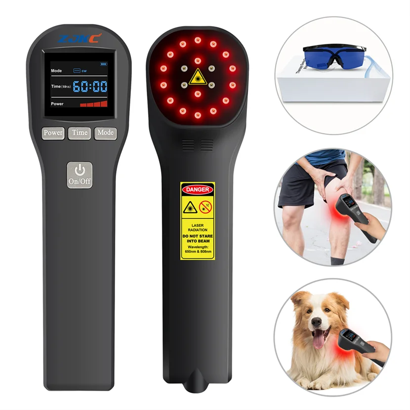 

ZJKC Medical Laser Beam for Therapy 650nmx16+808nmx4 Laser Muscle Pain Relief for Knee Arthritis Frozen Shoulder Home Use