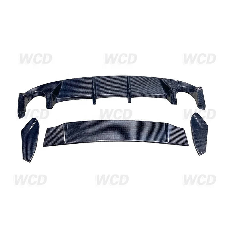 Carbon Fiber Rear Lip Diffuser Spoiler For Volkswagen Golf 6 VI MK6 G TI 2010-2013 Back Bumper Guard Car Styling