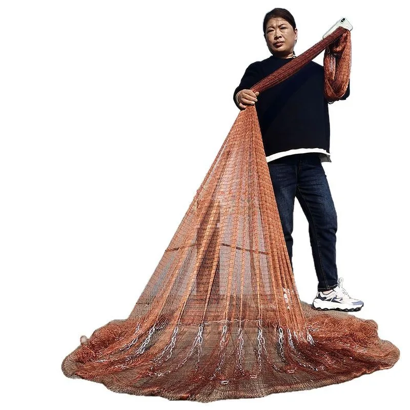 

Traditional tire line hand casting hand throwing net fishing net old-fashioned casting fishing net spinning