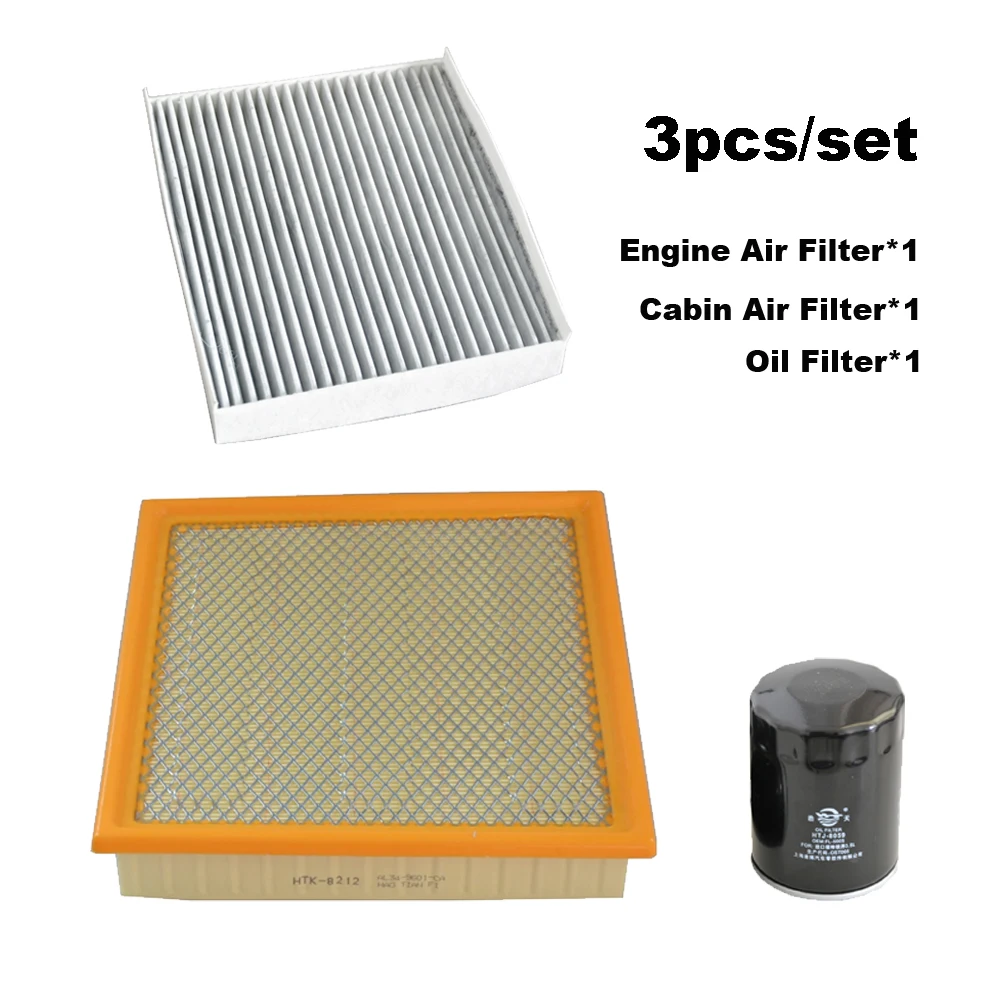 

3 шт., набор фильтров для FORD F-150 Raptor 14,4т 3,5/13-3л 2015/экспедиция 2022 3,5-2017, масляный фильтр для салона двигателя, свежего воздуха