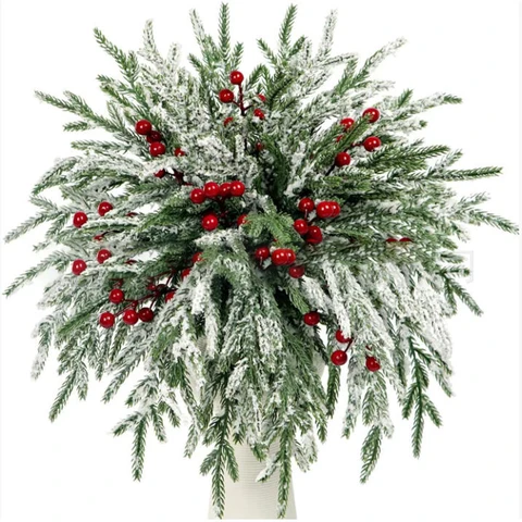 Norfolk Pine Berry Stems, 15 Pieces