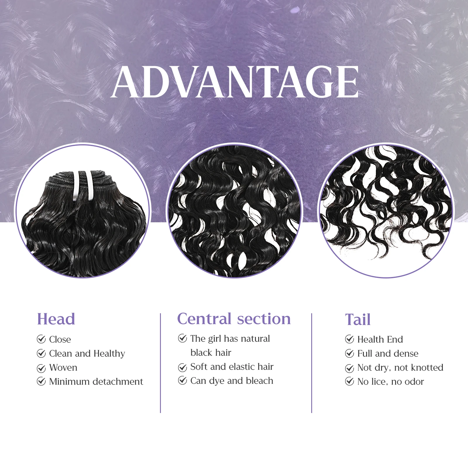 وصلات شعر خام مجعدة بورمية 100 جرام/قطعة من Powcign، شعر بشري بكر غير معالج 100%، جودة عالية غير مرئية للنساء