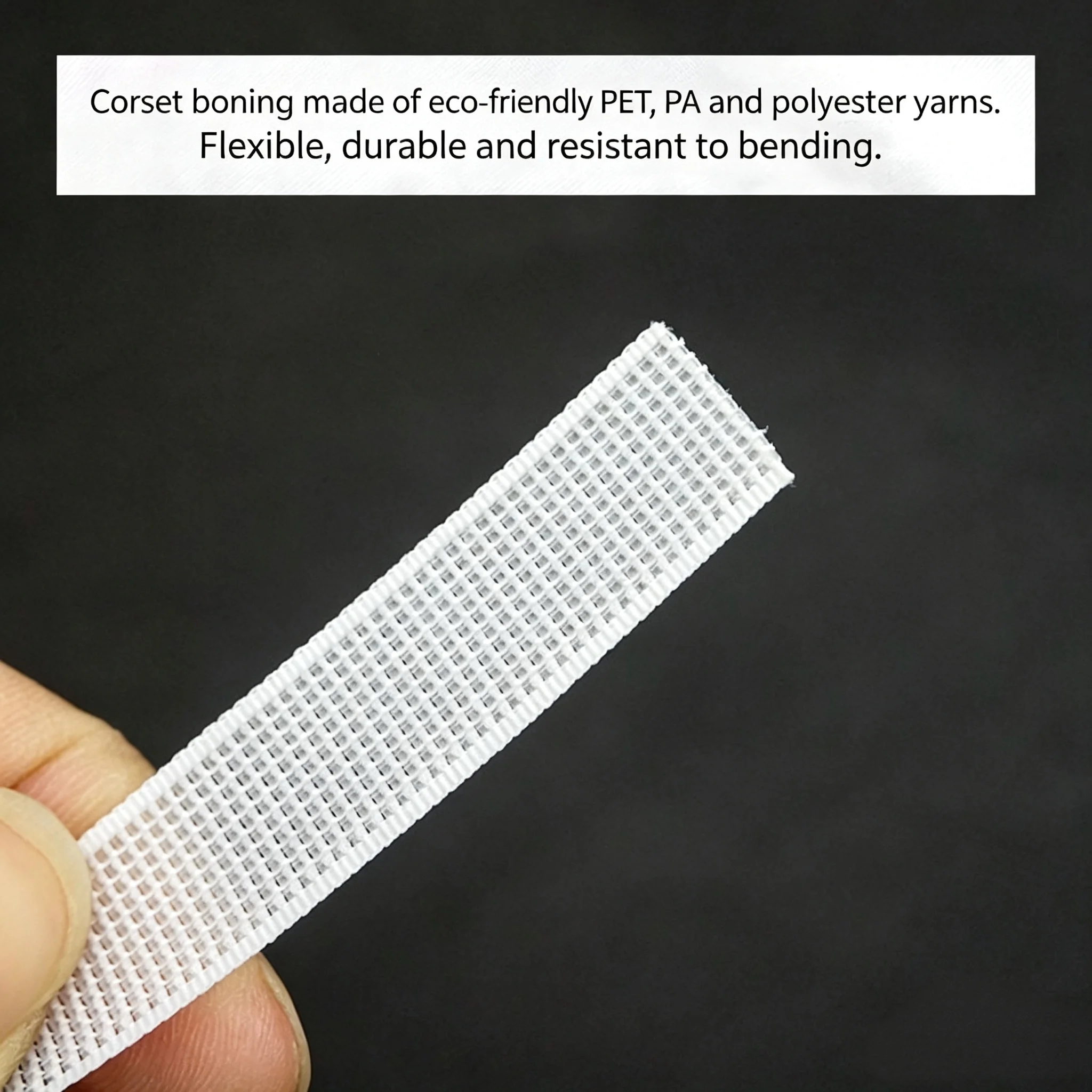 50 Yards Polyester Boning For Sewing Through Low Density Boning For Corsets, Nursing Caps,Wedding Dress Access Gowns White