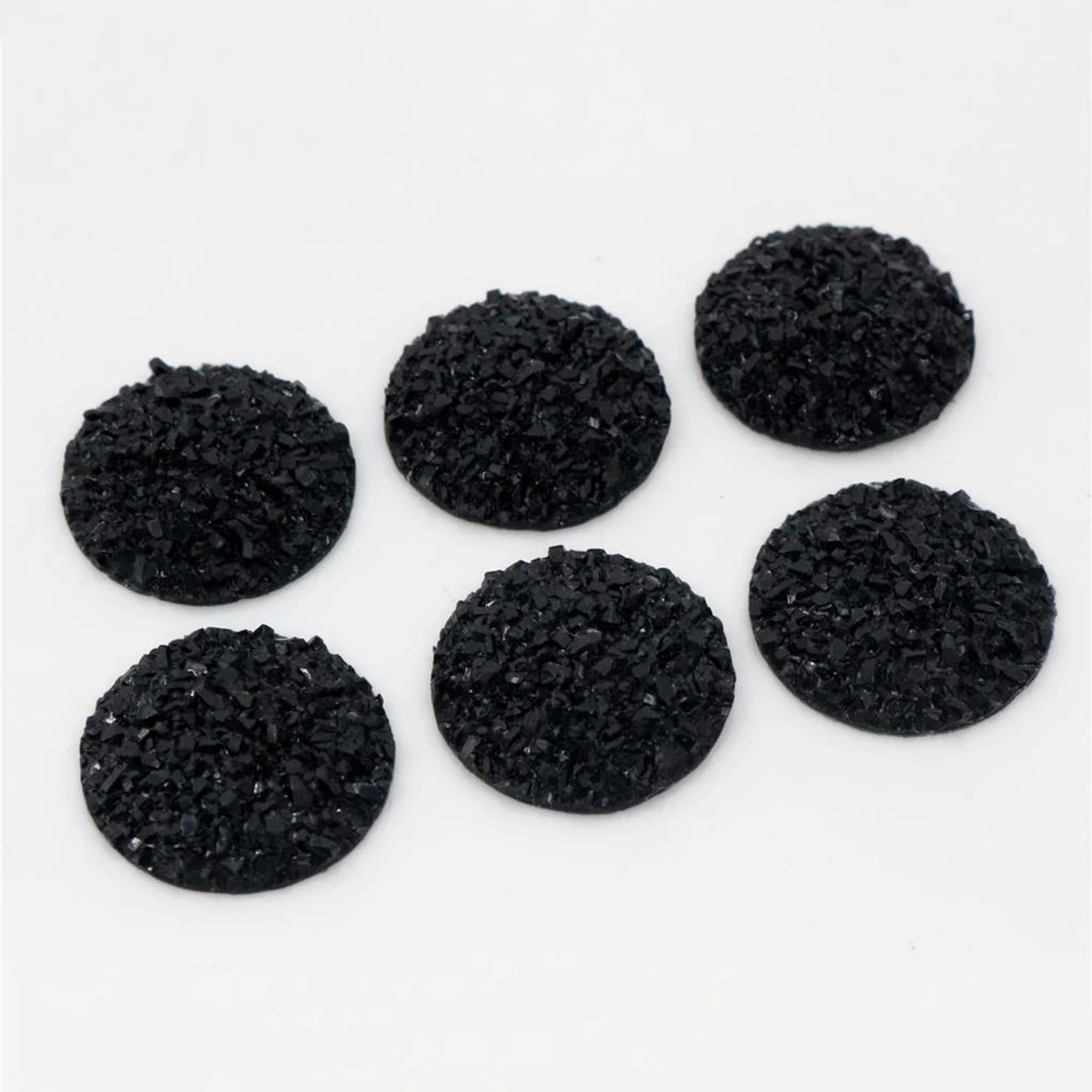 Nowa moda 10 sztuk 20mm czysta czerń kolory naturalna ruda Style mieszkanie powrót kaboszony z żywicy dla bransoletka kolczyki accessories-T4-09 — zdjęcie 2