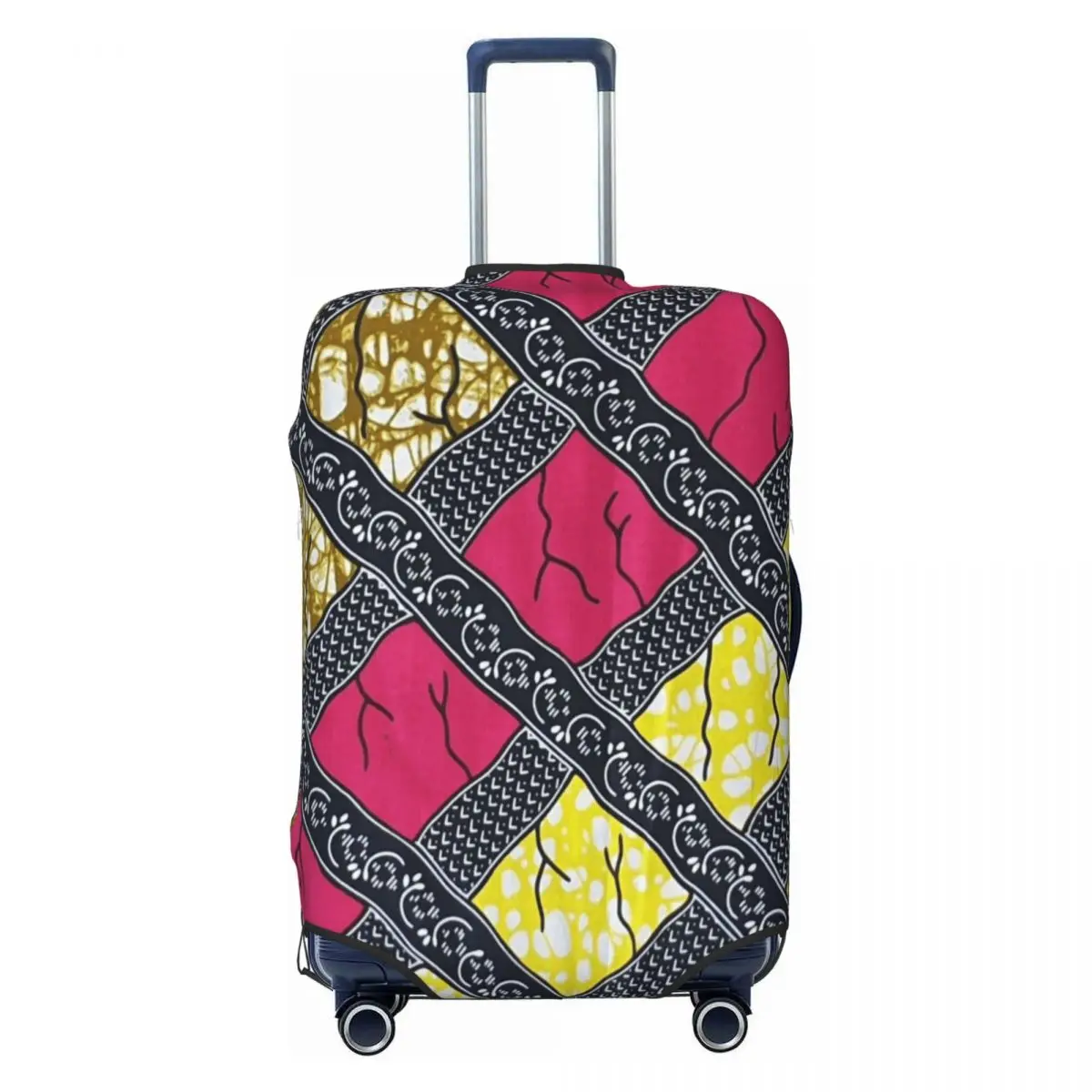 

Stylish And Unique African Ankara Prints Suitcase Cover Elastic Africa Ethnic Art Luggage Protective Covers for 18-32 inch