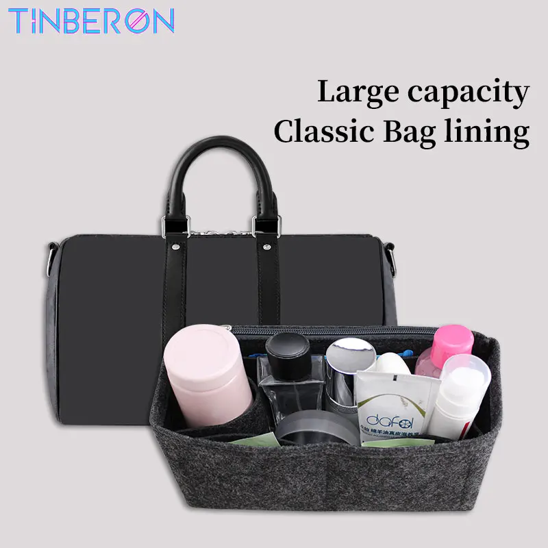 

TINBERON Bag Organizer Insert Cosmetic Bag Handbag Makeup Bag Felt Cloth Bag Insert Luxury Bag Liner Organize Travel Storage Bag