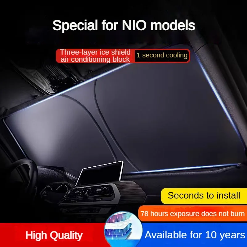 

DWOE Car Windshield Sunshades Sun Visors Covers Front Window Sunscreen Protector Parasol Fit For NIO ET5 ET7 ES6 ES7