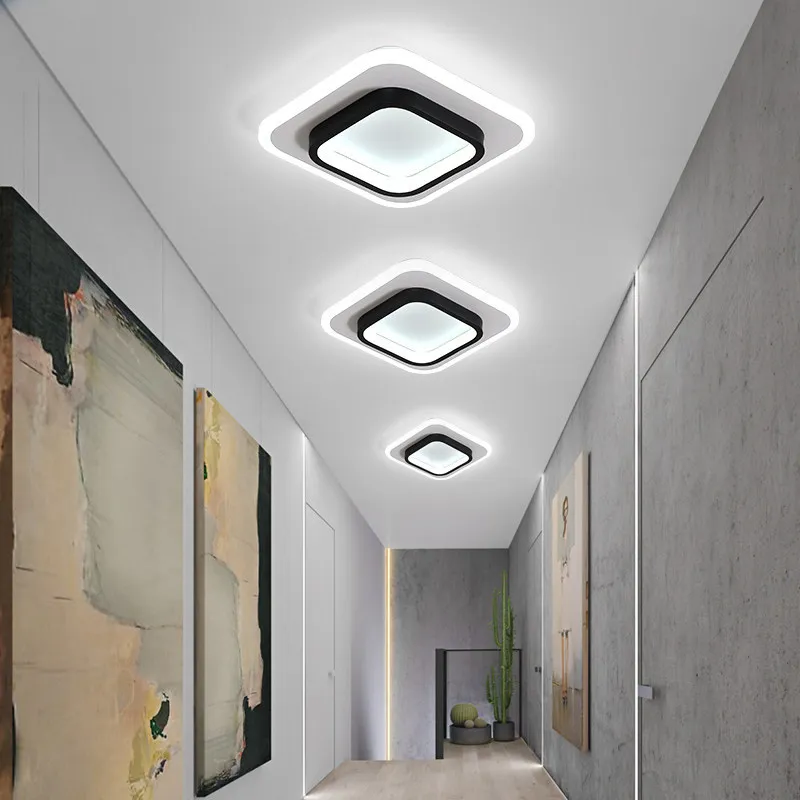 Modern LED Ceiling light Corridor Lamp Square Round pendant lamp Bedroom living room lighting Artistic lighting dia 24cm