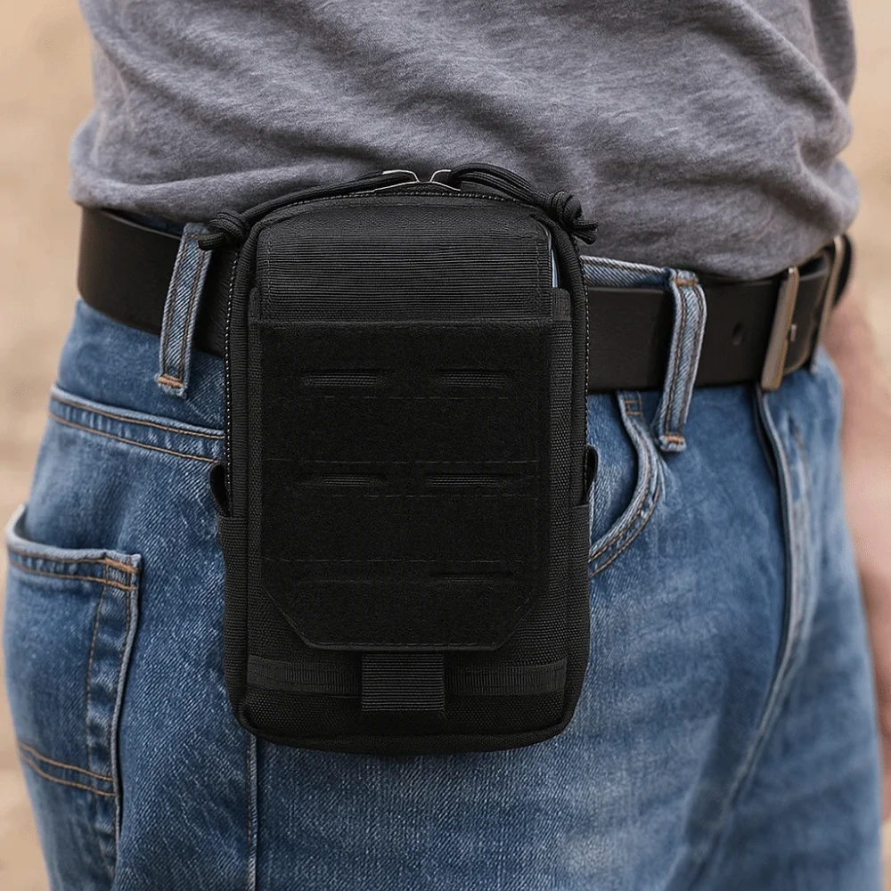 

Oxford Mobile Phone Waist Bag Waist Hanging Waterproof Multifunction Belt Pouch Portable Breathable Clip-On Case Bag