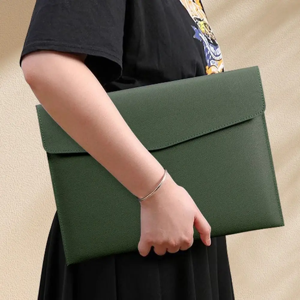 Data Contract Bill Storage Leather Leather File Folder Large Capacity A4 Document Bag Document Organiser School Office