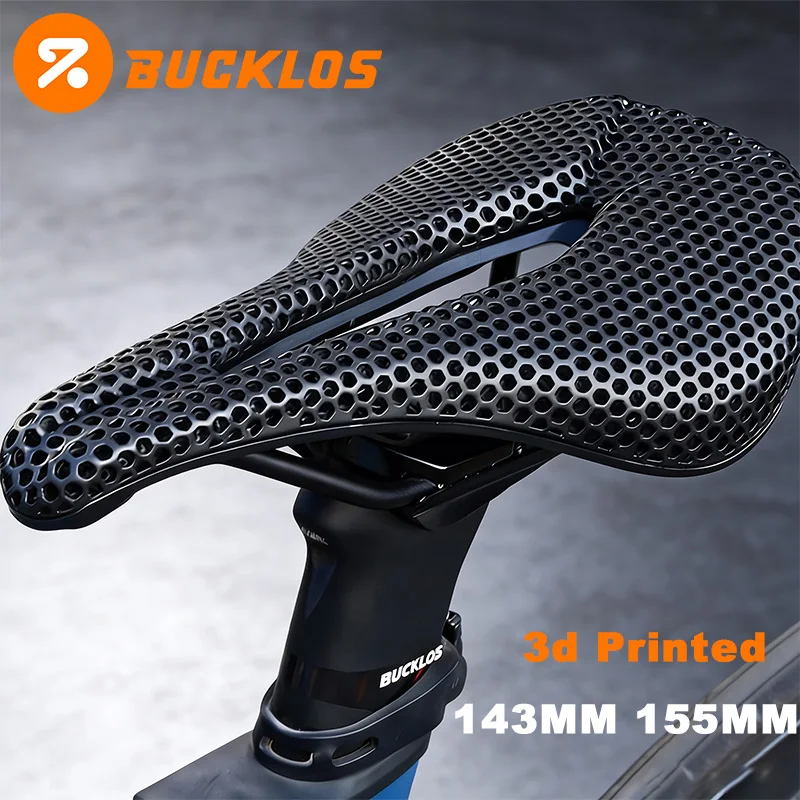 

BUCKLOS Bicycle Saddle 3D Printing Road Bike Seat Breathable Hollow Comfortable MTB Cycling Seat Cushion Bike Accessories