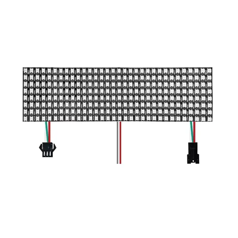 

Программируемая светодиодная панель AUAU, WS2812B RGB, 8x32 пикселя, цифровой гибкий точечный дисплей с индивидуальной адресацией