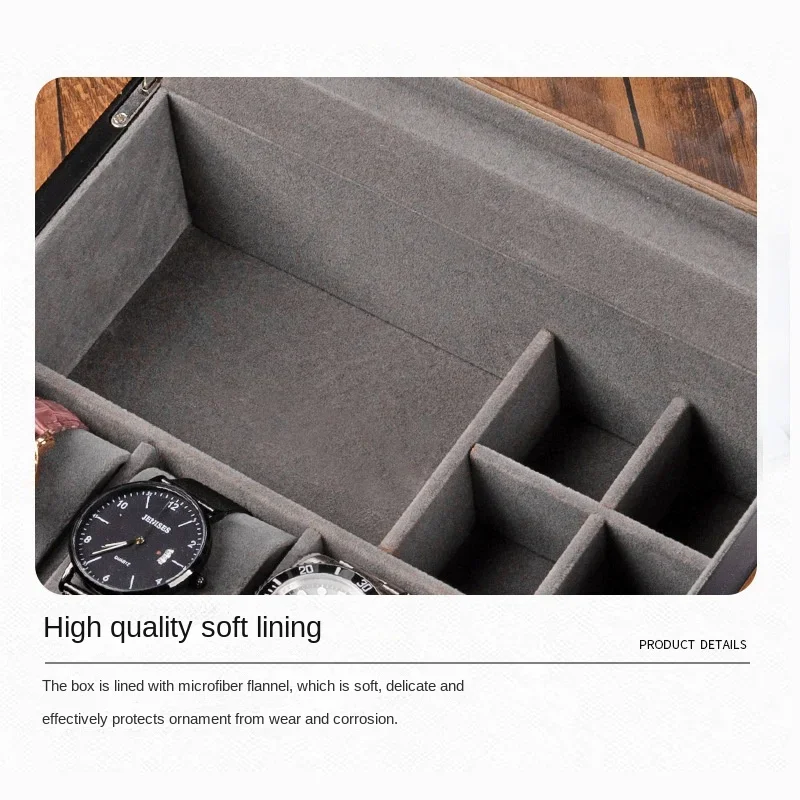 Luxury Wood Watch Boxes Organizer for Men Woman Vintage Mechanical Watch Jewelry Storage Box Men Necklace Display Travel Gift