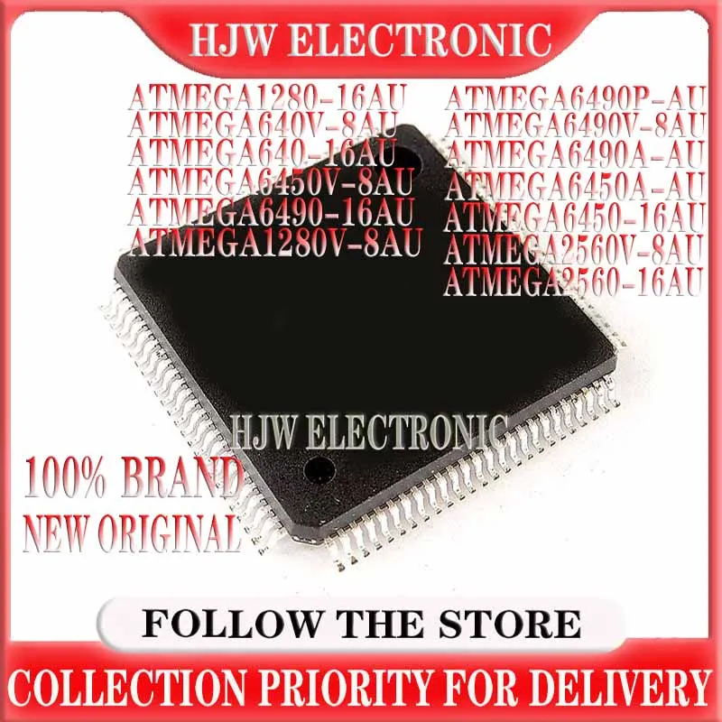 ATMEGA6450A ATMEGA6490A ATMEGA6490P ATMEGA640V ATMEGA640 ATMEGA 1280 2560 6450 6490 V AU 8AU 16AU (MCU/MPU/SOC) TQFP-100 IC Chip