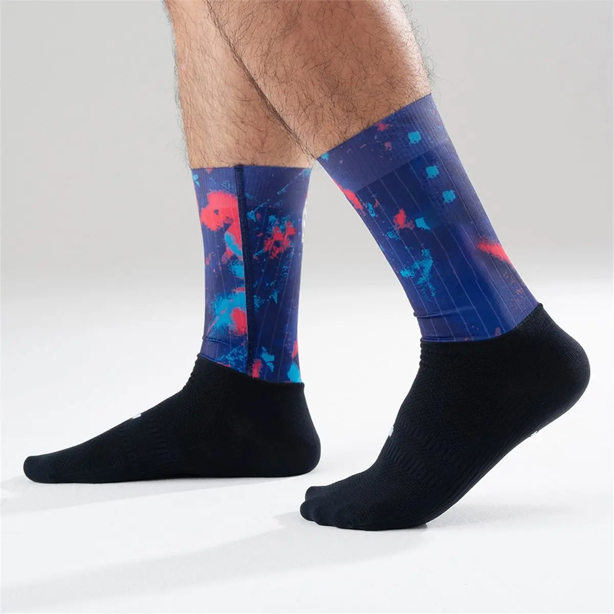 

Компрессионные носки для велоспорта AD10, нескользящие, дышащие, быстросохнущие, предотвращающие мозоли, для бега по шоссе и фитнеса, цвет синий