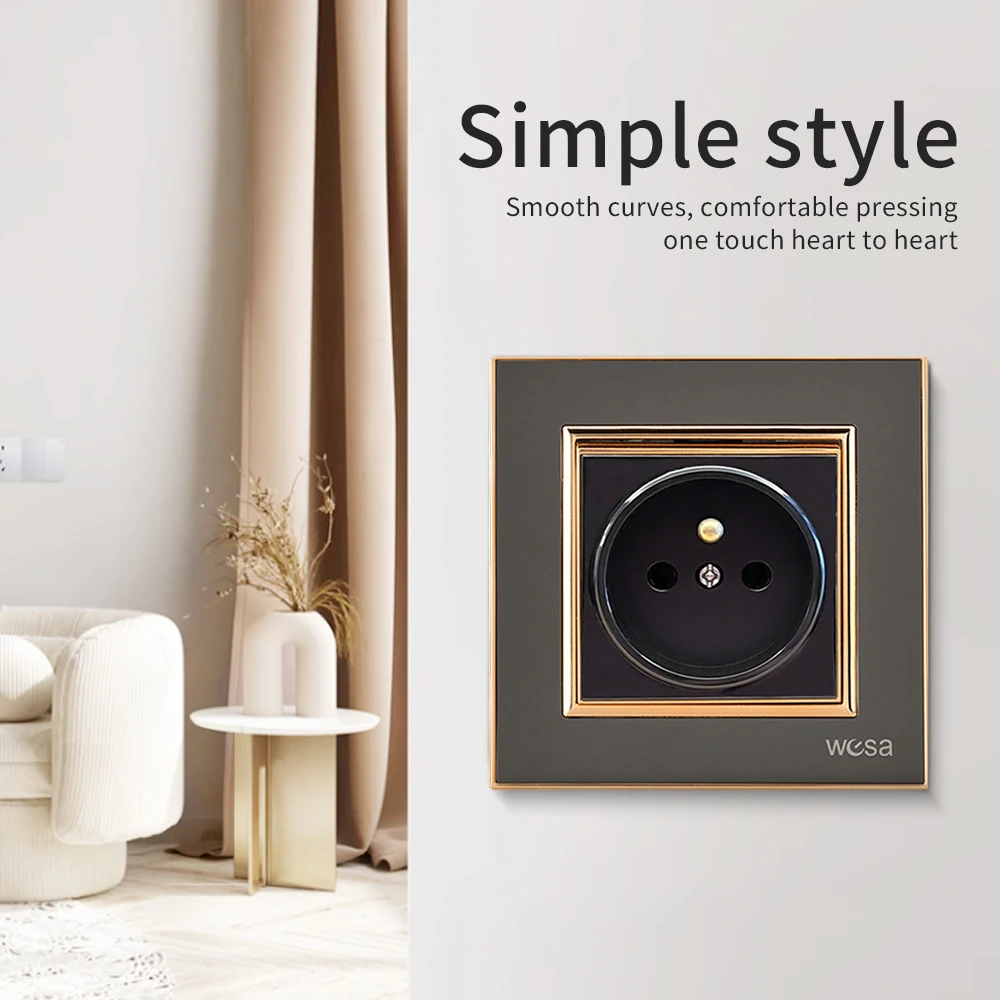 لوحة أكريليك مدمجة على الحائط باللون الأسود معيار فرنسي مع طلاء أرضي مثبطات اللهب ومنافذ كهربائية بلاستيكية ومآخذ طاقة #3