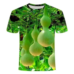 Fashionable Vegetable  Pictures For Men's T-Shirts Trend Digital Printing Casual Round Neck Short Sleeved Tops