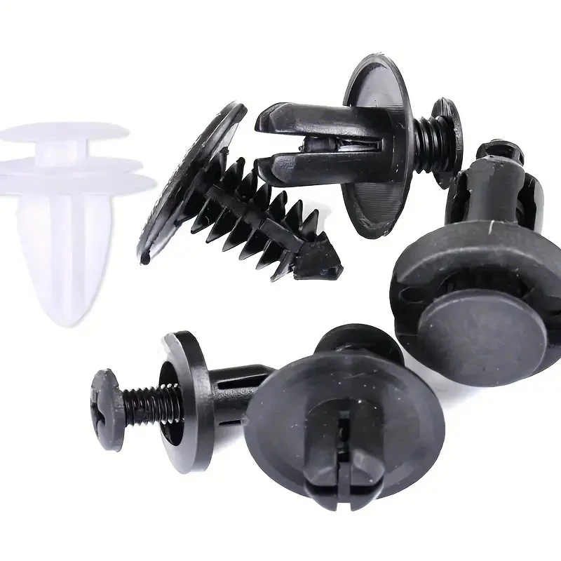 100pcs 6 Types Car Universal Plastic Fastener Plastic Screw Nails