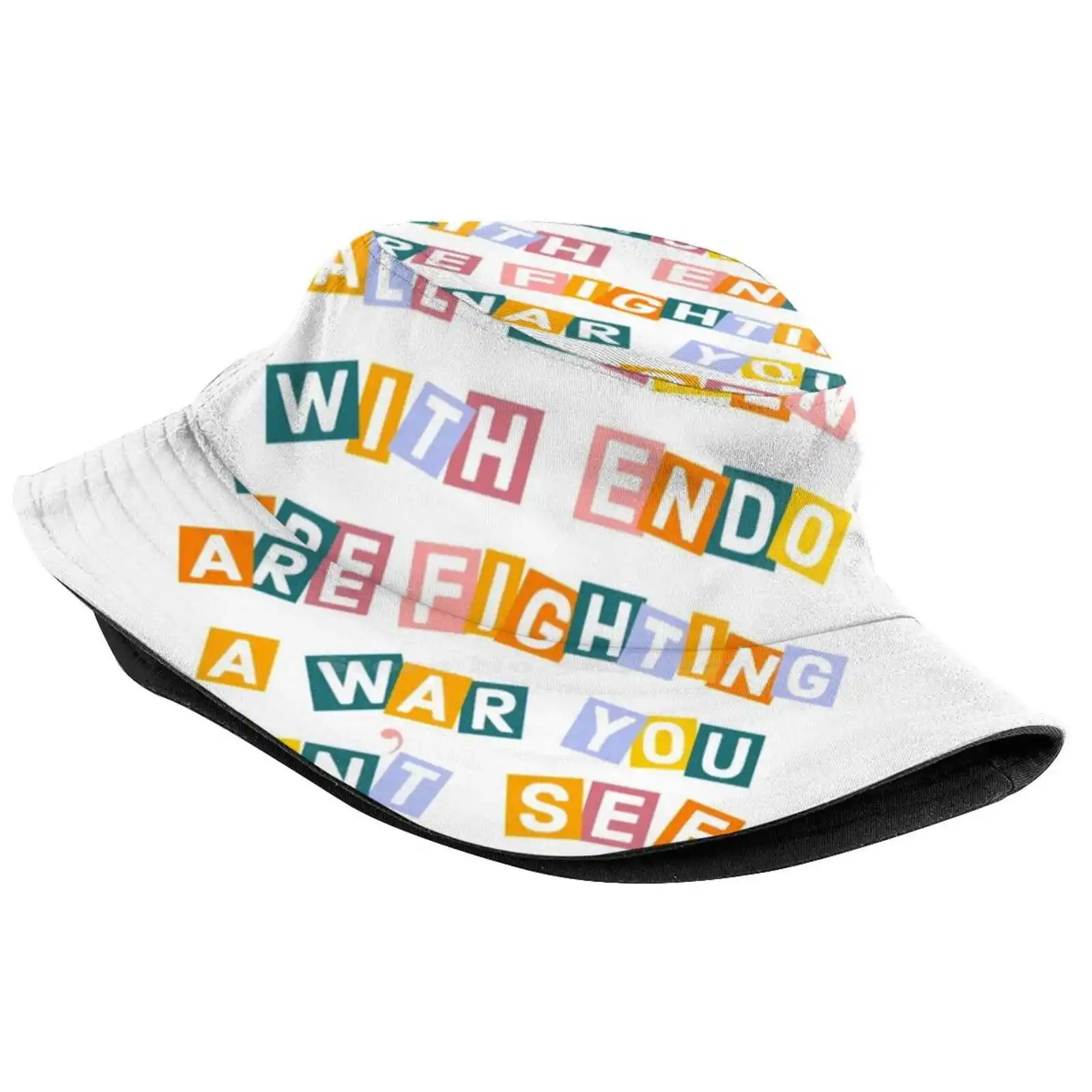 All Women With Endo Are Fighting A War You Don'T See Sun Cap Fisherman Hat Bucket Hats Pcos Endo Warrior Chronic Pain Womens