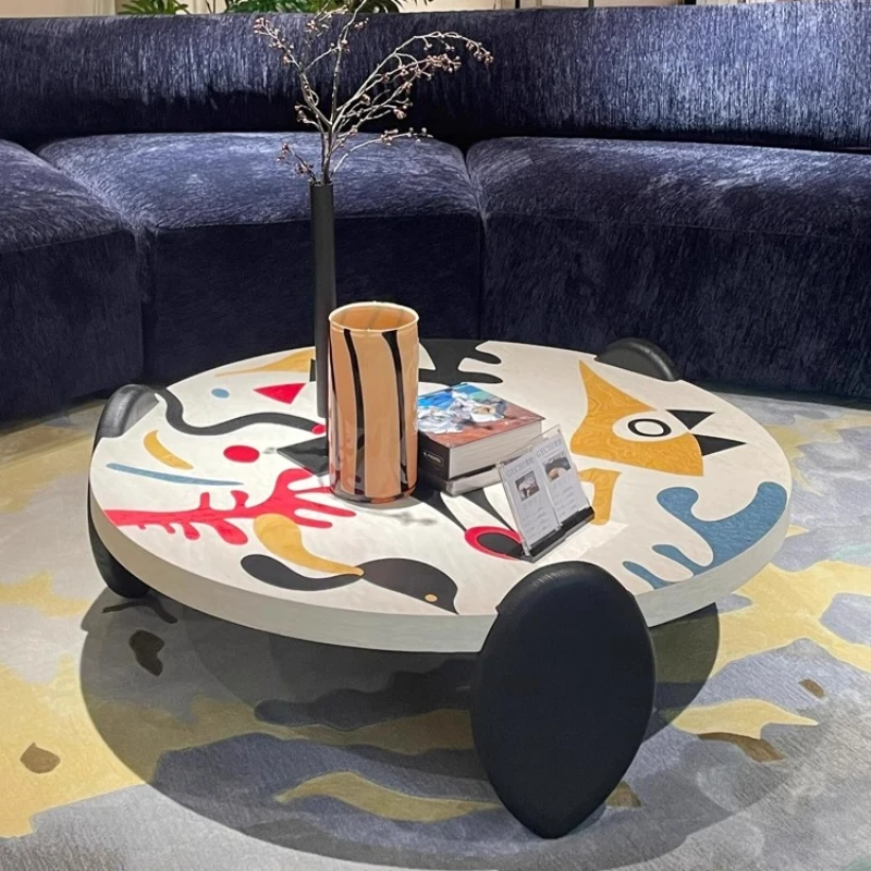 

Round Decor Coffee Table Black Extendable Storage Nesting Coffee Table Luxury Minimalist Mesa De Centro Sala Home Furniture