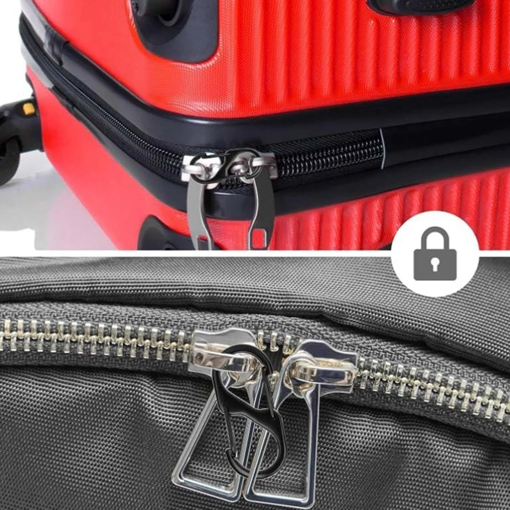 10 قطعة 40 مللي متر سستة كليب مكافحة سرقة مزدوجة مفتوحة سستة سحب إبقاء على ظهره سستة مغلقة للأمتعة الملابس سترة ظهره