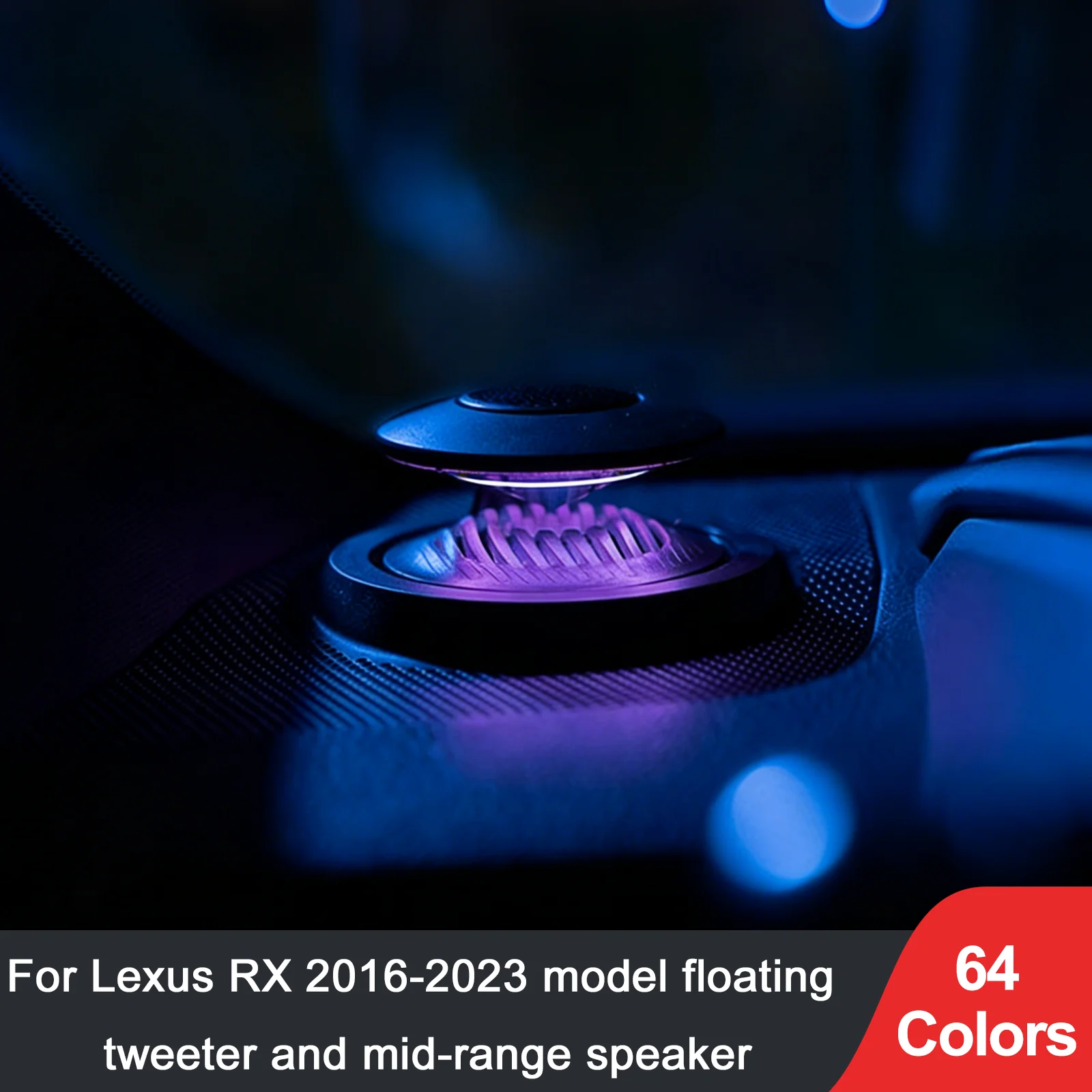 

Ezonetronics для Lexus RX 2016-2023: Моторизованные выдвижные плавающие высокочастотные динамики (твитеры) среднего и высокого диапазона с подсветкой, Plug & Play, OEM