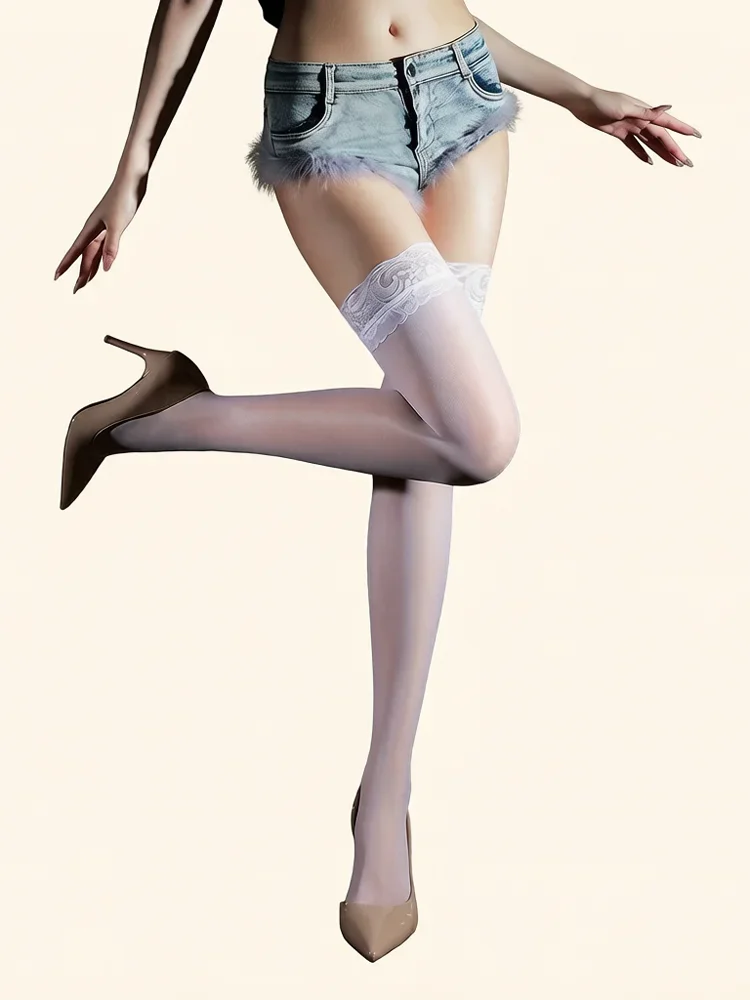 10D Lace Stocking Women Lengthen Summer Matte Shiny Ultrathin Breathable Above Knee Slimming Leg Woman Stocking Fashion