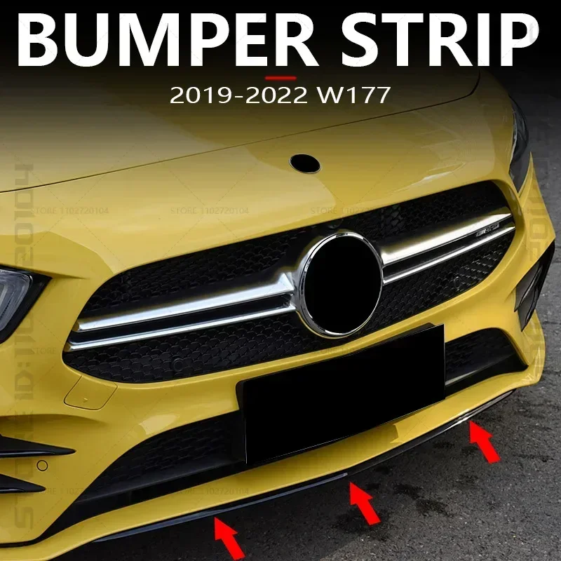 for 2019-2022 W177 Mercedes Benz A220 A250 A35 AMG Front Bumper Lip Cover Trim Strip 1778854302 1778854303 1778854403 1778854202