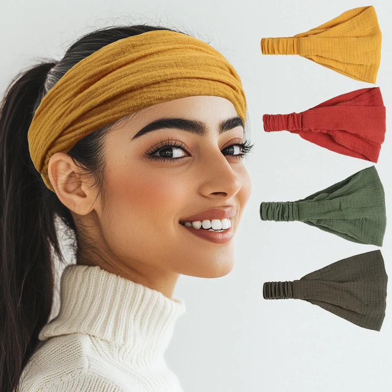 

Эластичные повязки на голову для женщин, 4 шт., весенне-летние, удобные спортивные аксессуары для волос на каждый день