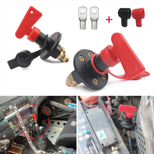 300A 12V 24V Czerwony 2Key Cut Off Battery Główny wyłącznik awaryjny Pojazd Samochód Modyfikacja Izolator Rozłącznik Ciężarówka Łódź Auto Samochodowy wyłącznik zasilania