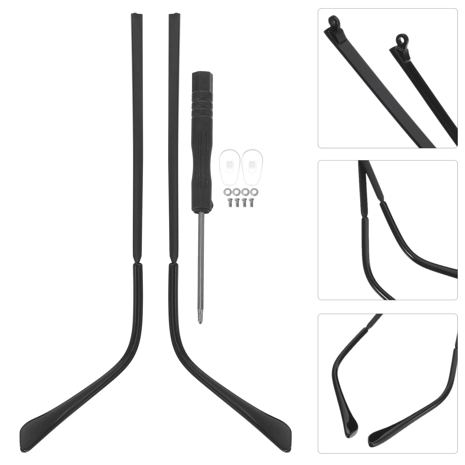 

1 Pair Metal Glasses Temple Replacement Universal Eyeglass Arm Legs Repair Kit for Broken Frames Stylish Lens Accessories